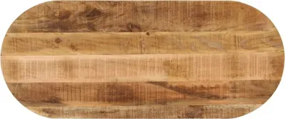 Produktbild von Tischplatte 120x60x2,5 cm Oval Raues Massives Mangoholz