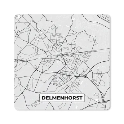 Produktbild von MuchoWow® Mauspad Mousepad Delmenhorst - Karte - Stadtplan - Deutschland 20x20 cm - Mousepads - Maus Mat - Pad - Mausunterlage - Desk Mat - Bureauartikeln