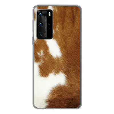 Produktbild von MuchoWow® Handyhülle Schutzhülle Hülle für Huawei P40 Pro Eine melierte Kuhhaut Silikon Softcase Handy Hülle - Schutz