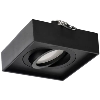 Image de Plafonnier encastré PALLAD 1 MINI BLACK Plafonnier carré noir EDO777125 EDO