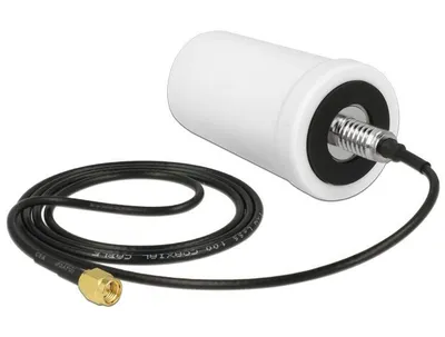 Obrázok produktu pre DeLOCK 88986, 1,6 dBi, 0.824 - 0.96 / 1.71 - 2.17 GHz, Všesmerová anténa, SMA, Čierna, Biela, 1 m