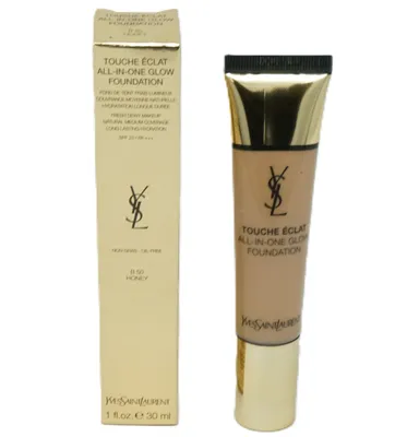 Produktbild von Yves Saint Laurent Touche Éclat All-In-One Glow Foundation SPF23, Röhre, Flüssigkeit, B50, Honey, Mittel, Neutral