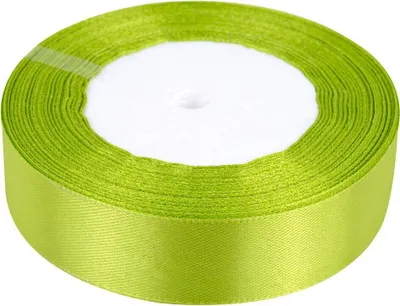 Image de Dekolo Satin Noeud Mariage Satin Ruban Cadeau Ruban Anniversaire Décoration 25mm x 32m Rouleau Vert Clair