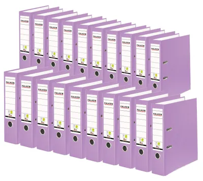 Produktbild von FALKEN 20x PP-Color Kunststoff-Ordner 8 cm breit DIN A4 flieder