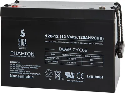 Produktbild von SIGA Phaeton AGM Deep Cycle Akku 120Ah 12V