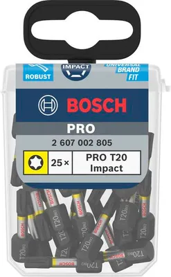 Produktbild von PRO Torx Impact Bit, T20, 25 mm, Display, 10 x 25-tlg.