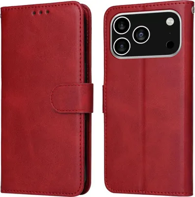 Produktbild von Mobigear Wallet iPhone 17 Pro Hülle Klapphülle Geldbörse - Rot