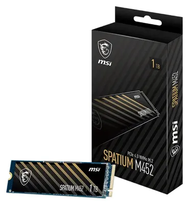 Obrázok produktu pre MSI SPATIUM M452 PCIE 4.0 NVME M.2 1TB, 1 TB, M.2, 3600 MB/s