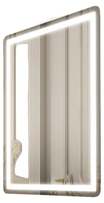 Produktbild von VEVOR LED Badezimmer Spiegel, 50 x 70 cm LED Badezimmer Schminkspiegel mit Front- und Hintergrundbeleuchtung, Anti-Beschlag Memory Spiegel mit Lichtern, stufenlos dimmbarer Badezimmer Spiegel mit 3 Farbtemperaturen, Wandmontage, 60x80 cm, Rechteckiger Spiegel-b