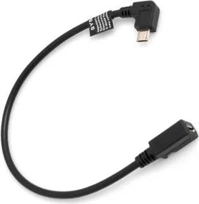 Produktbild von SYSTEM-S Micro USB 90° links Winkel zu Micro USB Buchse 27 cm Kabel