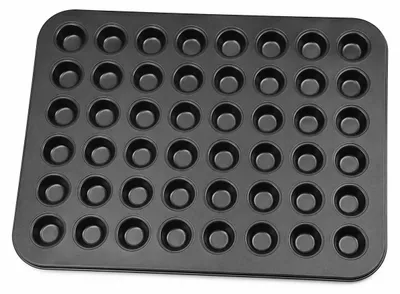 Produktbild von 48-Tassen-Mini-Muffinform, Antihaft-Kohlenstoffstahl-Mini-Cupcake-Backblech, Kleine Mini-Muffinform Für Mini-Schokoladen-Chip-Muffins