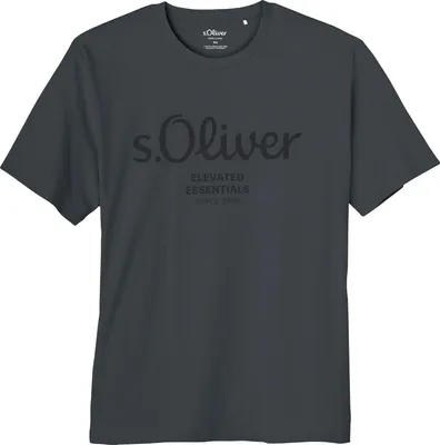 Produktbild von s.Oliver XXL T-Shirt anthrazit Logo-Frontprint