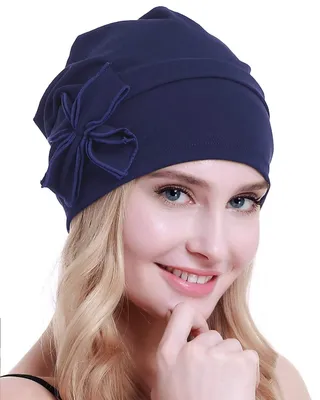 Produktbild von osvyo Baumwolle Chemo-Turbane Kopfbedeckung Beanie Mütze Kappe für Frauen Krebs