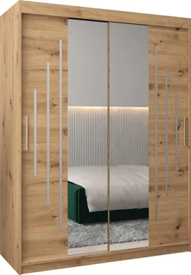 Produktbild von Kleiderschrank, Schiebetürenschrank Schlafzimmer, Schrank mit Spiegel YORK 1 150 cm