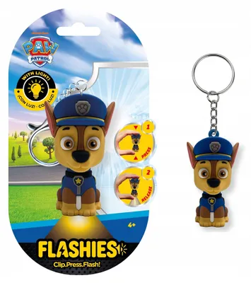 Obrázok produktu pre Kľúčenka s LED svetlom, motív Chase, Paw Patrol, DC, pre deti / PW20023
