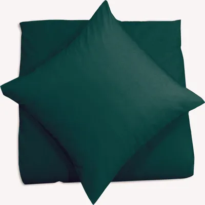 Produktbild von Biber Flannell Feinbiber Kissenbezug 40X40 2er Set Dekokissen Kissenhülle Kissen Bezug, Farbe:Dunkelgrün