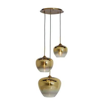 Produktbild von Light & Living - Hängeleuchte Mayson - Gold - Ø40cm - 3L Hängelampe - Esstischlampe - Wohnzimmerlampe - Schlafzimmerlampe - Wohnzimmer