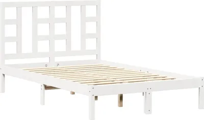 Immagine prodotto di vidaXL Letto in legno massiccio bianco 120x200 cm