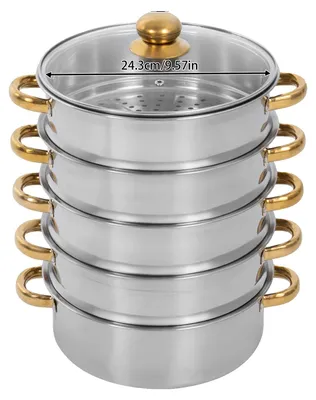 Immagine prodotto di Vaporiera, 5 ripiani, struttura in acciaio inossidabile, 26 cm