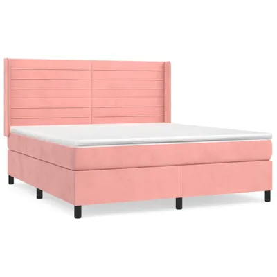 Produktbild von vidaXL Boxspringbett mit Matratze Rosa 180x200 cm Samt
