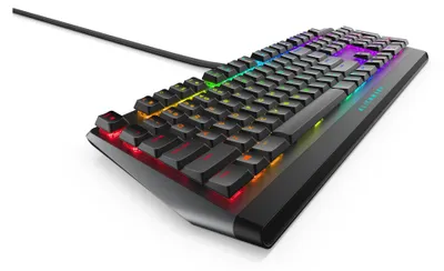 Produktbild von Alienware AW510K, Volle Größe (100%), Kabelgebunden, USB, Mechanischer Switch, RGB-LED, Schwarz, Grau