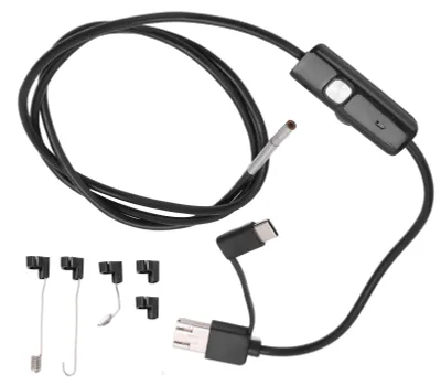 Obrázok produktu pre AN100-3.9 3,9 mm endoskop, vysokorozlíšiteľná inšpekčná kamera, potrubie, mobilný telefón, LED endoskop pre automobilový priemysel, ohybný drôt, 2 m/6,6