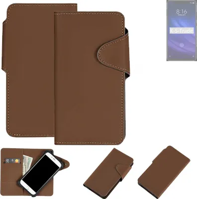 Produktbild von K-S-Trade Schutzhülle Klapphülle Kunstleder für Xiaomi Mi 8 Pro braun Handy Hülle Wallet Case