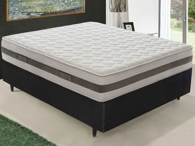 Image de Matelas 120x190 cm, à mémoire de forme, Épaisseur 28 cm,  Orthopédique et indéformable 5 cm de mémoire de forme , Rigidité H3, 100 % fabriqué en Italie