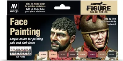 Produktbild von Vallejo 70.119, 17 ml, Schwarz, Fleisch, Rot, Sand, Matte, Flasche