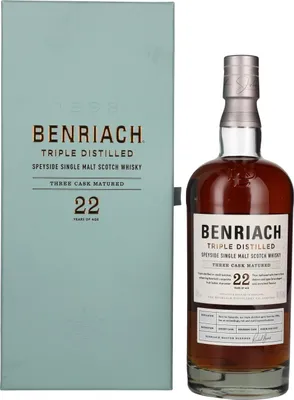 Produktbild von Benriach 22 Jahre - Triple Distilled - Three Cask Matured - Speyside Single Malt Scotch Whisky