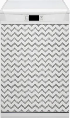 Produktbild von Magnet Folie für Geschirrspüler Magnete  Geschirrspüle Magnet für Spülmaschine 45x80 cm Dekor - Silberzickzack