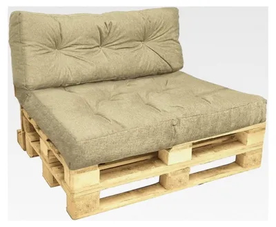 Produktbild von Set von Palettenkissen für Innen- und Außenbereich, wasserdichte Palettenpolster für Palettensofa, Sitzkissen 120x80, Rückenkissen 120x40, Beige