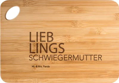 Produktbild von Mr. & Mrs. Panda Holzbrettchen Schwiegermutter - Transparent - Geschenk, Frühstücksbrettchen, Holzbrett, Spruch, Dankeschön, Brett, Mutter, Verschenken, Schneidebrett