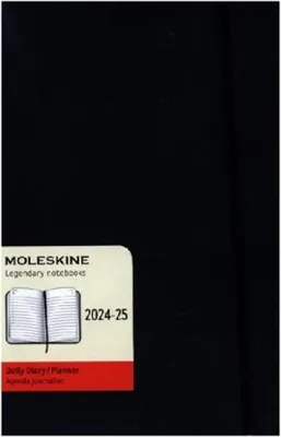 Produktbild von Moleskine 18 Monate Tagesnotizkalender 2024/2025, L/A5, Weicher Einband, Schwarz