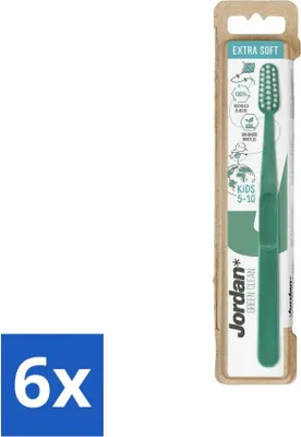 Produktbild von Jordan Zahnbürste – Green Clean – Extra weich – 5 bis 10 Jahre - Vorteilspack - 6 Stücke