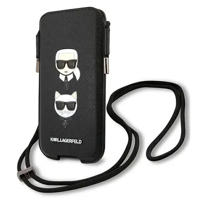 Obrázek produktu pro Karl Lagerfeld Iсonik Karl&Choupette Head phone bag up to 6.1", černá