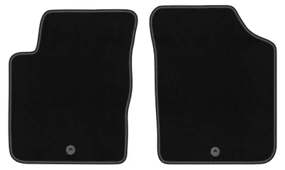 Produktbild von Velours-Fußmatten Vorne für Kia Picanto I 2003-2011 (Schrägheck) – 2-tlg, Schwarz, passgenau – Wielganizator BASIC