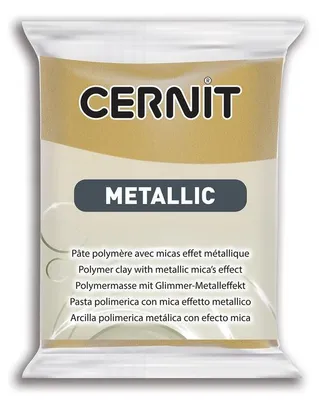 Produktbild von CERNIT Metallic ofenhärtende Modelliermasse 56 g - Gold riche
