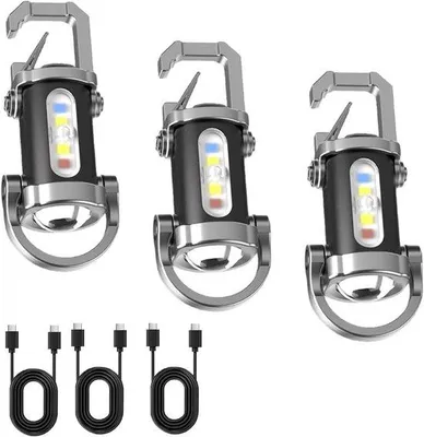 Image de Mini lampe de poche LED, rechargeable par USB, étanche, à intensité réglable, portable, idéale pour le camping et la randonnée