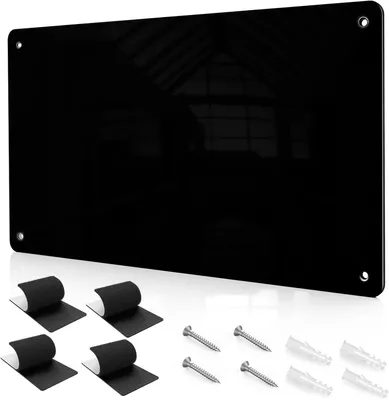 Produktbild von Magnetisches Metallboard, 43,5 x 30 cm, schwarz, für Notizen und Fotos