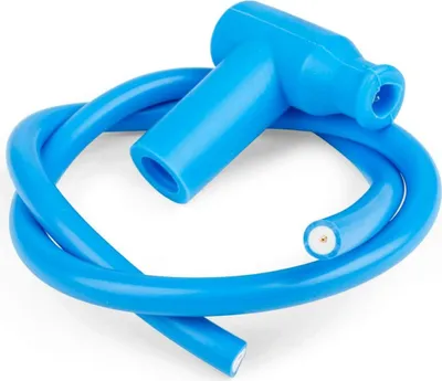 Image de Câble d'allumage Motoforce Racing bleu avec cosse de bougie