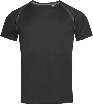 Produktbild von Stedman ST8030 | Herren Active Team Raglan, 100% ACTIVE-DRY° Polyester - Farbe: Black Opal - Größe: M