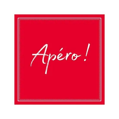 Produktbild von Servietten, 3-lagig 1/4-Falz 25 cm x 25 cm rot "Apero"