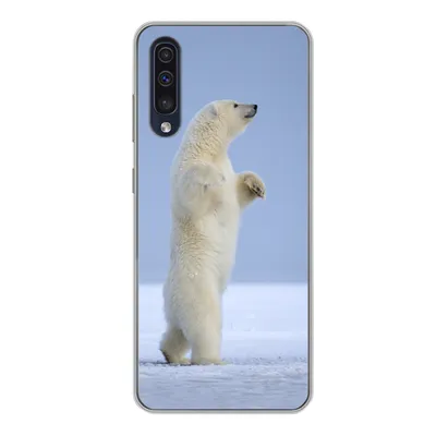 Produktbild von MuchoWow® Handyhülle Schutzhülle Hülle für Samsung Galaxy A50 Eisbär - Lustig - Schnee - Kinder - Jungen - Mädchen - Kind Silikon Softcase Handy Hülle - Mobiltelefonhülle