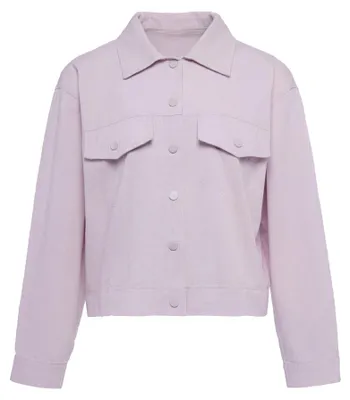 Produktbild von Lila Damen Jacke in Größe M mit regulärer Passform und Knopfverschluss