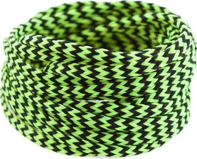 Produktbild von 3m Polyesterschnur 4mm mehrfarbig PES Kordel Polyesterkordel Flechtschnur , Farbe:schwarz/neongelb