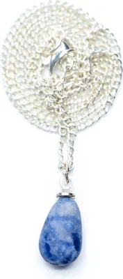 Produktbild von Edelstein Lapislazuli Kette Miniblings 45cm Anhänger Halskette Steine Stein blau