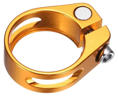 Productafbeelding van Fiets zadelpenklem met snelspanner 31,8 mm - Goudkleurig