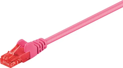 Produktbild von CAT 6 Patchkabel, U/UTP, magenta Kupferkaschierter Aluminiumleiter (CCA)