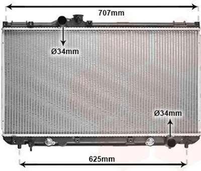 Produktbild von VAN WEZEL 53002322 Kühler Wasserkühler Motorkühler für LEXUS IS I (JCE1, GXE1)